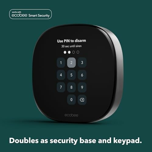 Ecobee smart security keypad with PIN disarm option.