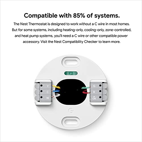 Nest Thermostat base with wiring instructions.